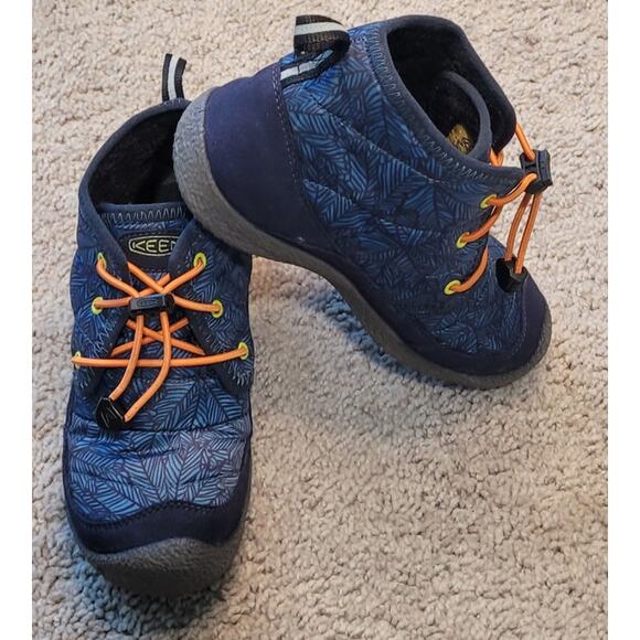 KEEN Howser II Quilted Chukka Boots – Blue/Orange – Youth Size 2 – EUC - Picture 3 of 9